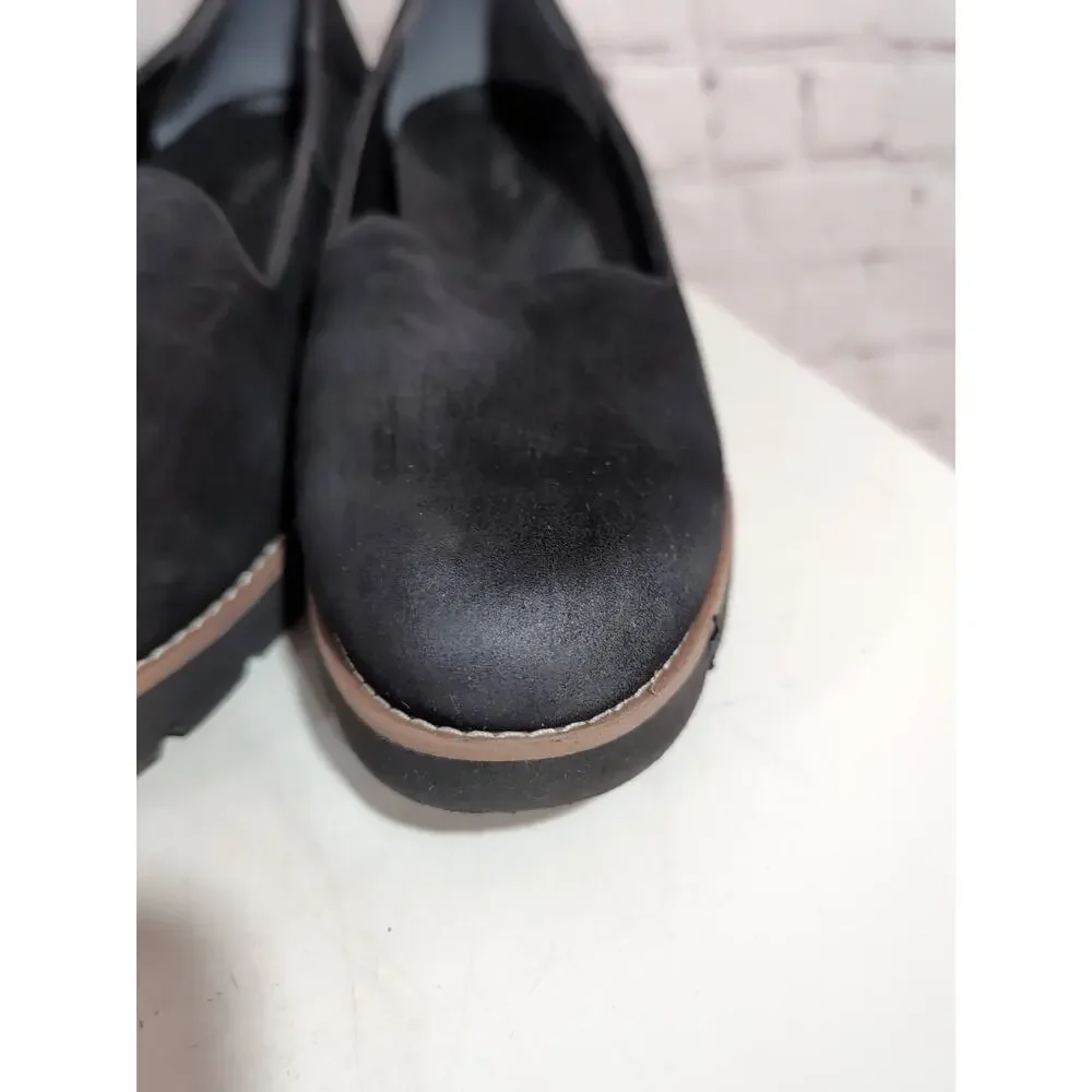 Vionic Women's Size 10 Willa Wedge Water Repellent Black Suede Euro 41